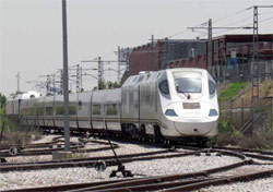 The new hybrid high-speed S-730 train by Renfe presented in Galicia