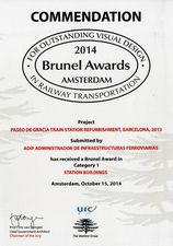 Paseo de Gracia train station refurbishment receives commendation at Brunel Awards
