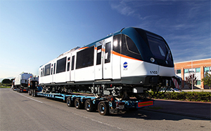 First train for Line 2 of Panama Metro leaves Barcelona