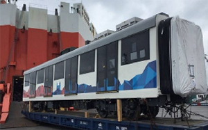 First CAF train arrives in Ecuador for Quito Metro