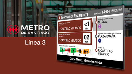 Icon Multimedia implements its digital signage system on line 3 of Santiago Metro in Chile