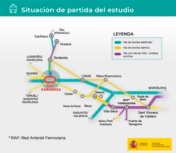 Study of new freight route between Pau-Canfranc line and the Mediterranean Corridor